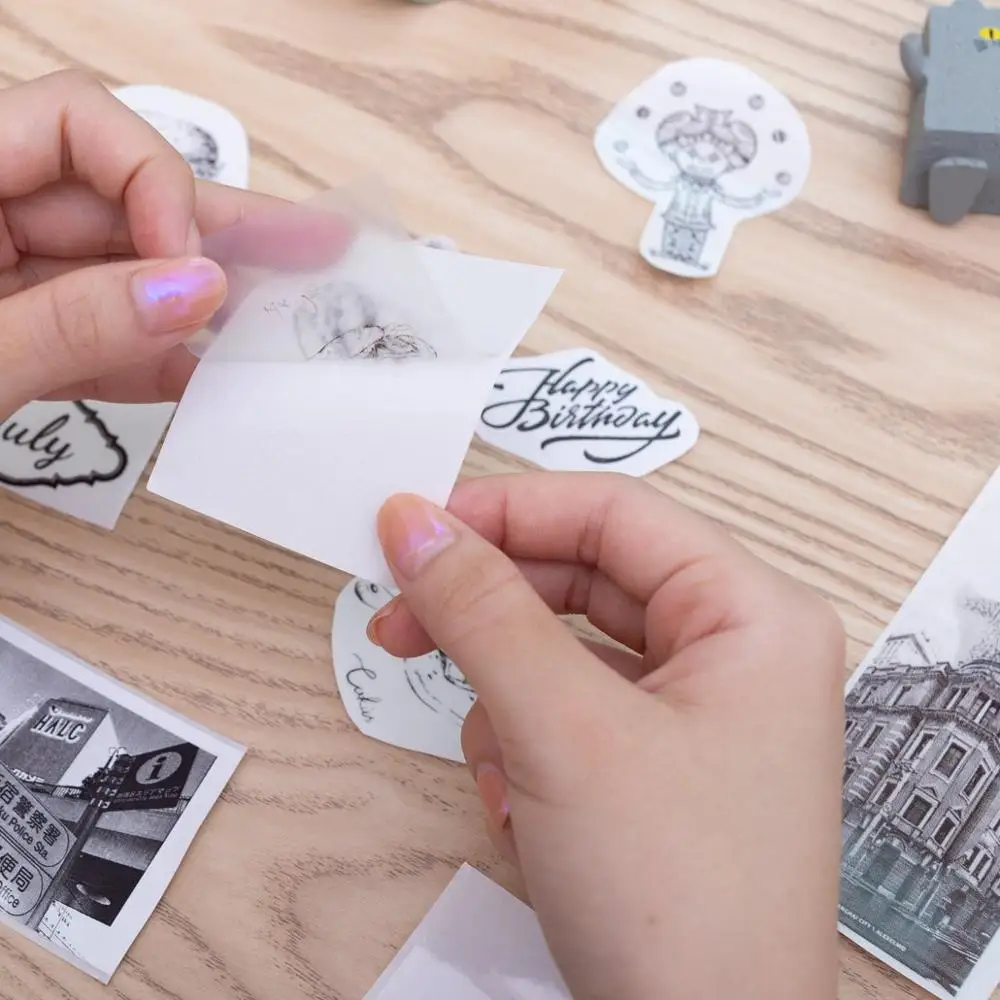 Phomemo 3 Rolls Mixed Transparent/Semi-transparent/Regular Sticker Thermal Paper For Phomemo M02 Series Pocket Printer