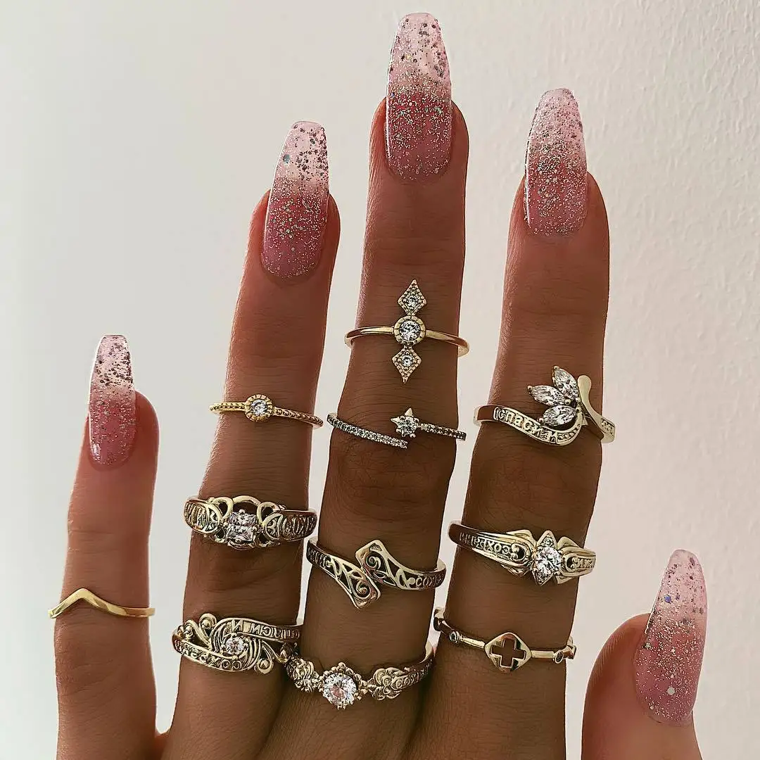 New Bohemian Geometric Eye Star Knuckle Ring Sets For Women Boho Elephant Arrow Charm Finger Rings 2021 Female Jewelry Gift