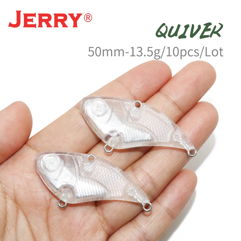 

Jerry Quiver 10pcs 50mm DIY Unpainted Fishing Lures Sinking Lipless Hard Bait VIB Vibration Crankbait Blank Body Pesca Wobbler