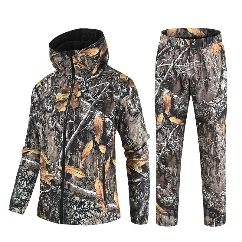 

Bionic Camouflage Hunting Clothing Fishing Bird Watching Clothes Autumn Winter Hiking Clothing Sniper Tactical Uniform