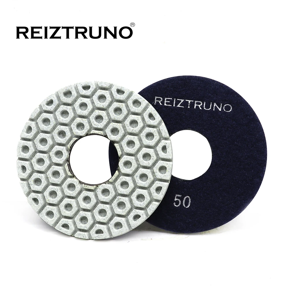 Reiztruno 1 pezzo 125mm tamponi per lucidatura flessibili per levigatura e lucidatura di pietre e calcestruzzo, spessore 4mm, uso bagnato o asciutto