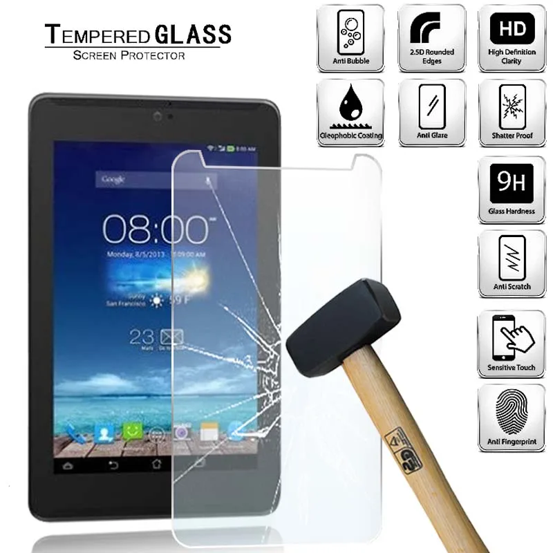 Tablet Tempered Glass Screen Protector Cover for Asus Fonepad 7 ME372CG HD Eye Protection Anti-Screen Breakage Tempered Film