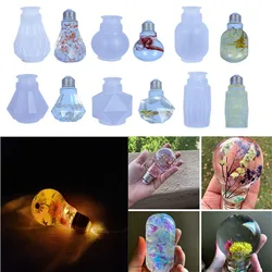Resin Crystal Silicone Mold DIY Creative Night Light Bulb Mold Table Ornaments Silicone Mold For Resin Home Decoration Art Mould