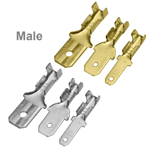 Imagen 2 del producto Conector de terminales de crimpado en frío para altavoz de coche, juego de conectores de cable eléctrico, 100mm, 2,8mm, 4,8mm, 6,3mm