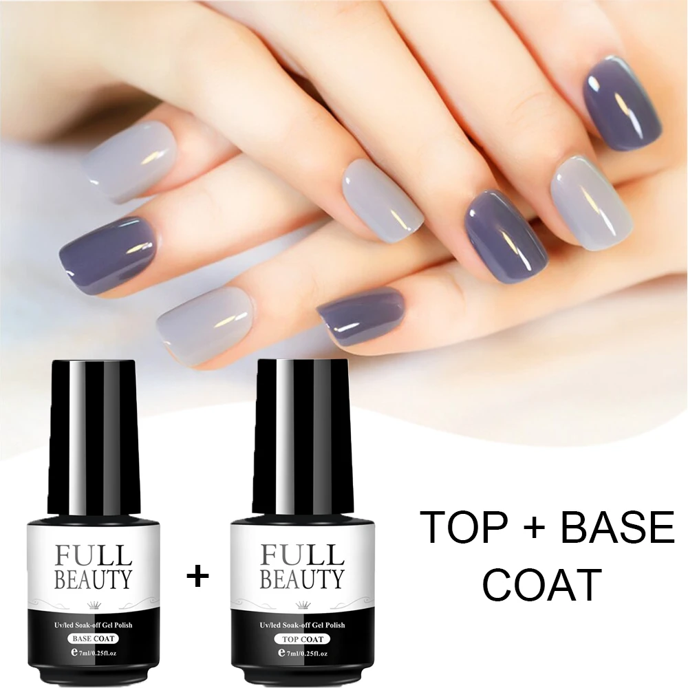 7Ml Top Base Coat Gel Polish Langdurige Losweken Gel Vernis Shiny Sealer Manicure Nail Art Kleur Gel lak Lak GL1571-5