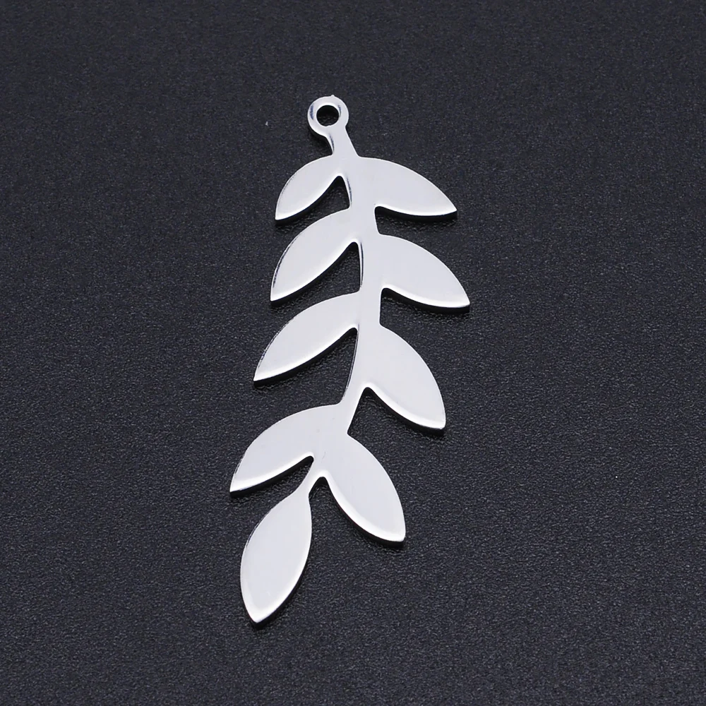 10pcs/lot Flower Leaf DIY Charms Wholesale 316 Stainless Steel Natural Bird Connectors Charm Turtle leaves  Jewelry Pendant