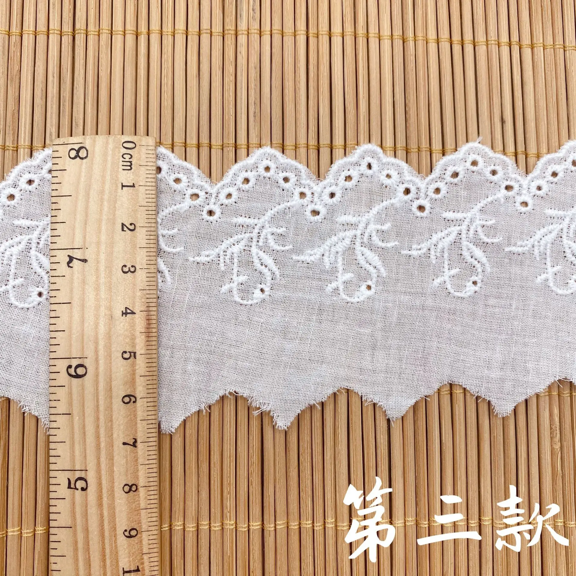 White Beige Vintage Cotton Cloth Embroidered Lace Trim Clothes Dress DIY Necklace Handmade Jewelry Lolita Clothing Sewing Lace