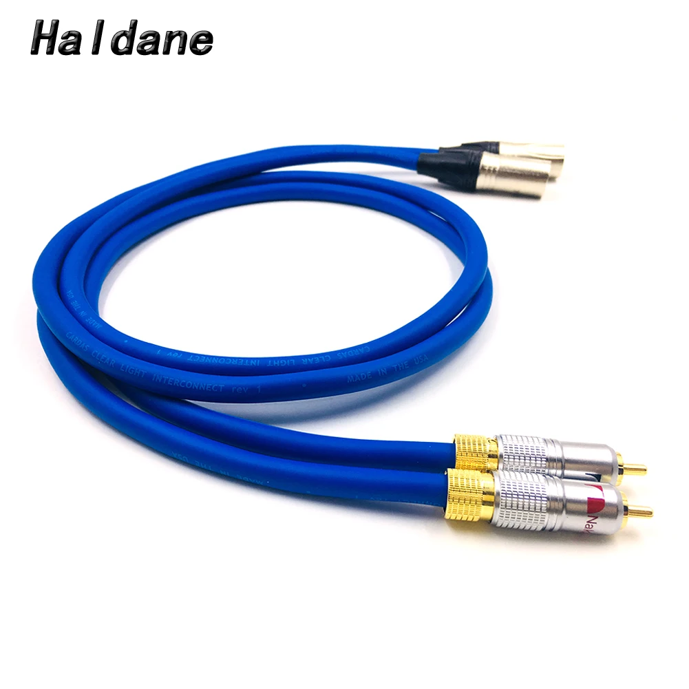 

Haldane Pair Na-chi RCA to XLR Male to Male Balacned Audio Interconnect Cable XLR to RCA Cable with CARDAS Clear-Light-USA