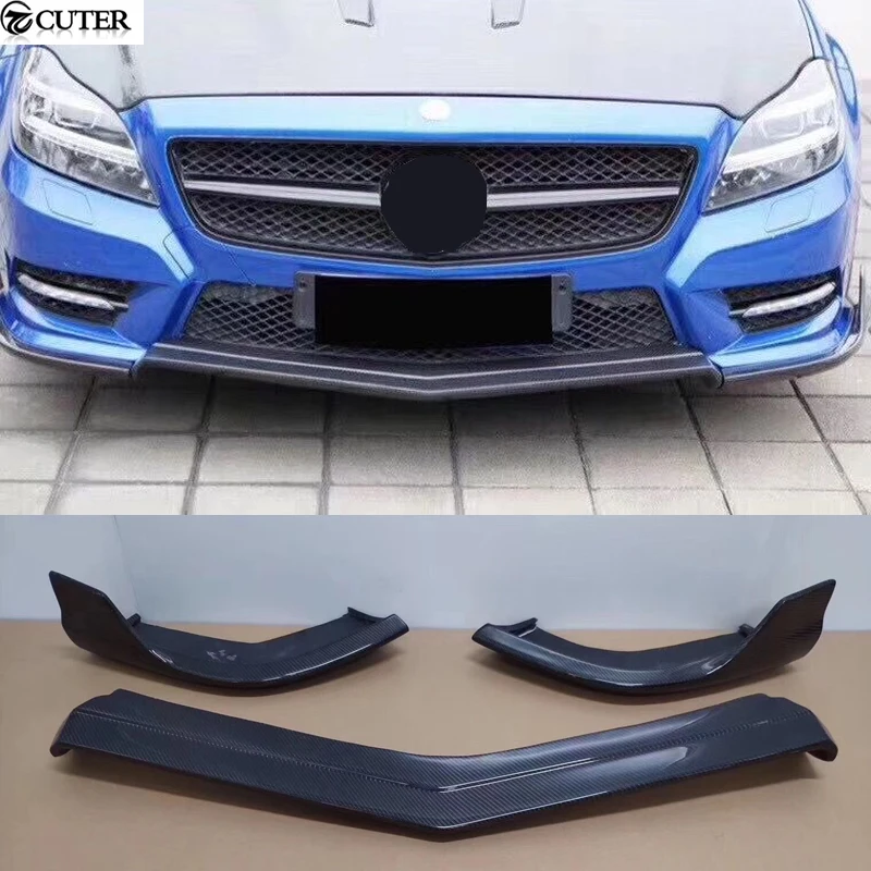 W218 ClS350 Cls63 Carbon Fiber Front Bumper Lip Splitter for Benz Cls320 Cls300 Cls63 W218 2012up