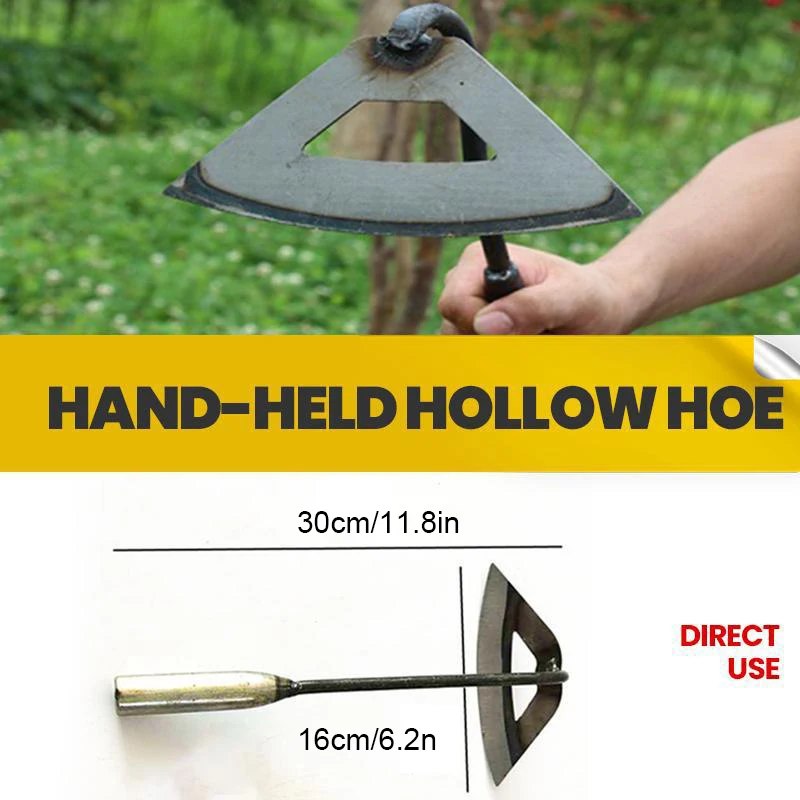 Newly New All-Steel Hardened Hollow Hoe Multifunctional Weeding Shovel Practical Durable Garden Hand Tools