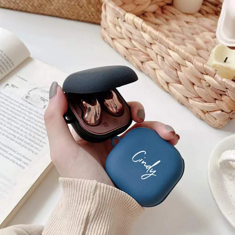 Personalisa Printing Name Case for Samsung Galaxy Buds Live Shockproof Case Hard Plastic Shell for Samsung Galaxy Buds Live Case