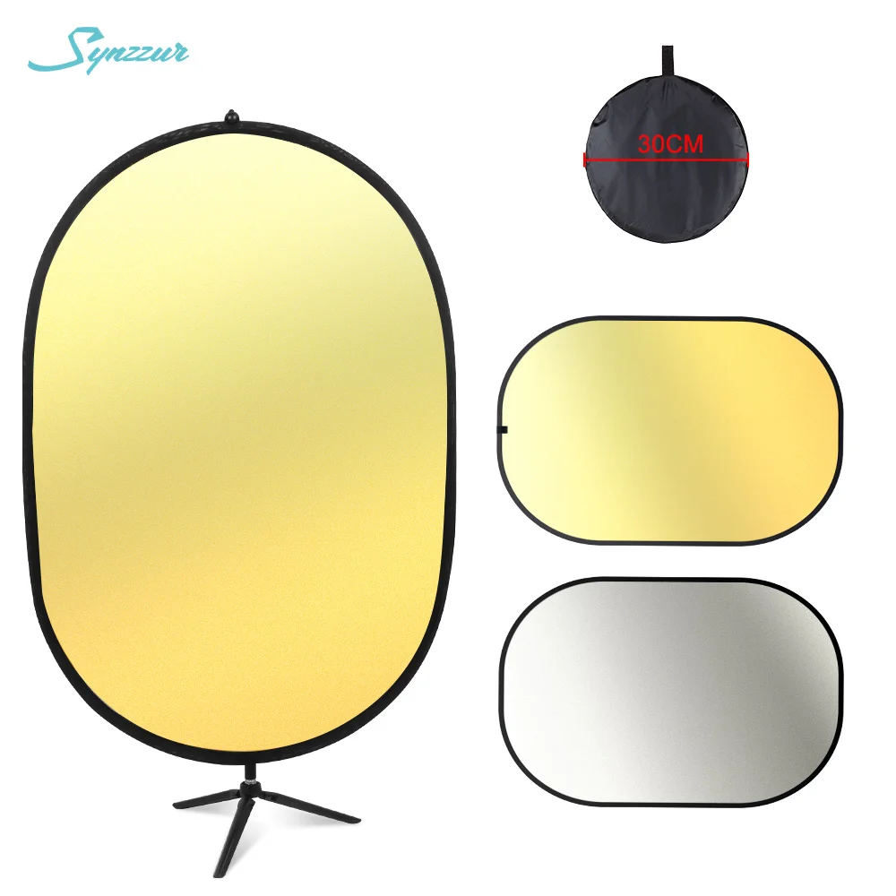 Oval Multi Disc 60*90cm Reflector Holder Photography With Tripod Portable Light Diffuser Foldable For Photo Studio Accessories