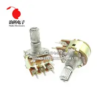 5pcs Dual Stereo Potentiometers 6Pin 15mm Shaft #2
