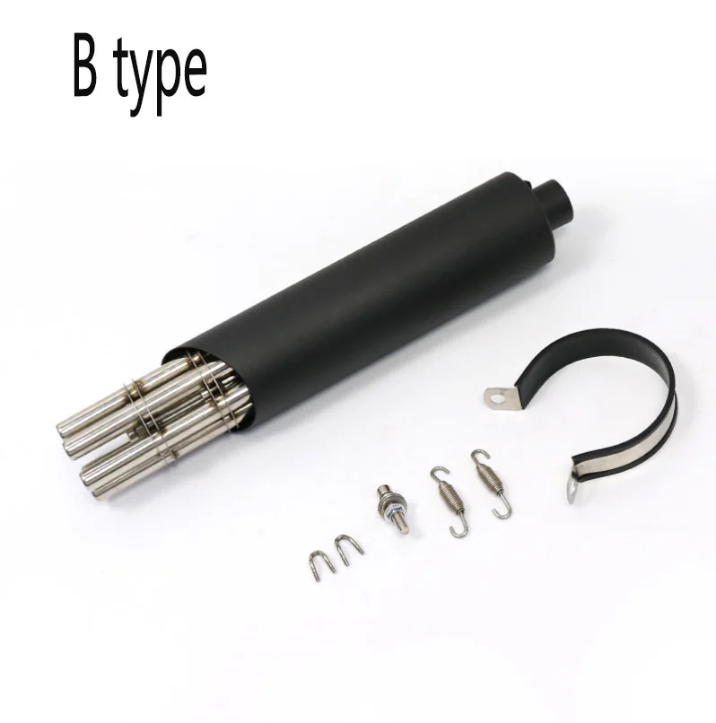 Exhaust Motorcycle Muffler Gatling Gun Pipe Can Rotate Motorbike Modified For Honda Yamaha Kawasaki KTM ATV Pit Bike Scooter