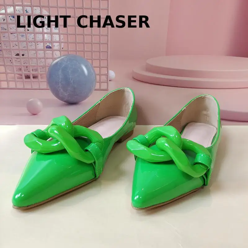 Spring And Summer Plus Size Candy Color Flat Single Shoes Women Pointed Toe Baotou Women Low Heels Casual Work Shoes Pumps Women