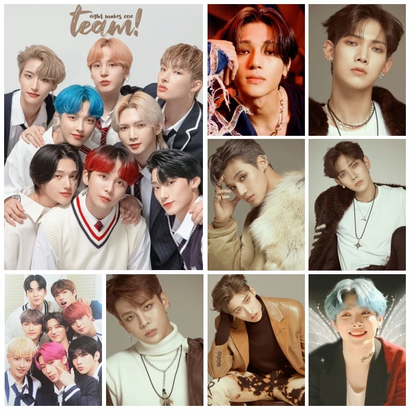 Diy 5d Kpop Ateez Diamond Painting Art Poster Haft Rękodzieło Zestaw do haftu krzyżykowego Prezent do wystroju domu