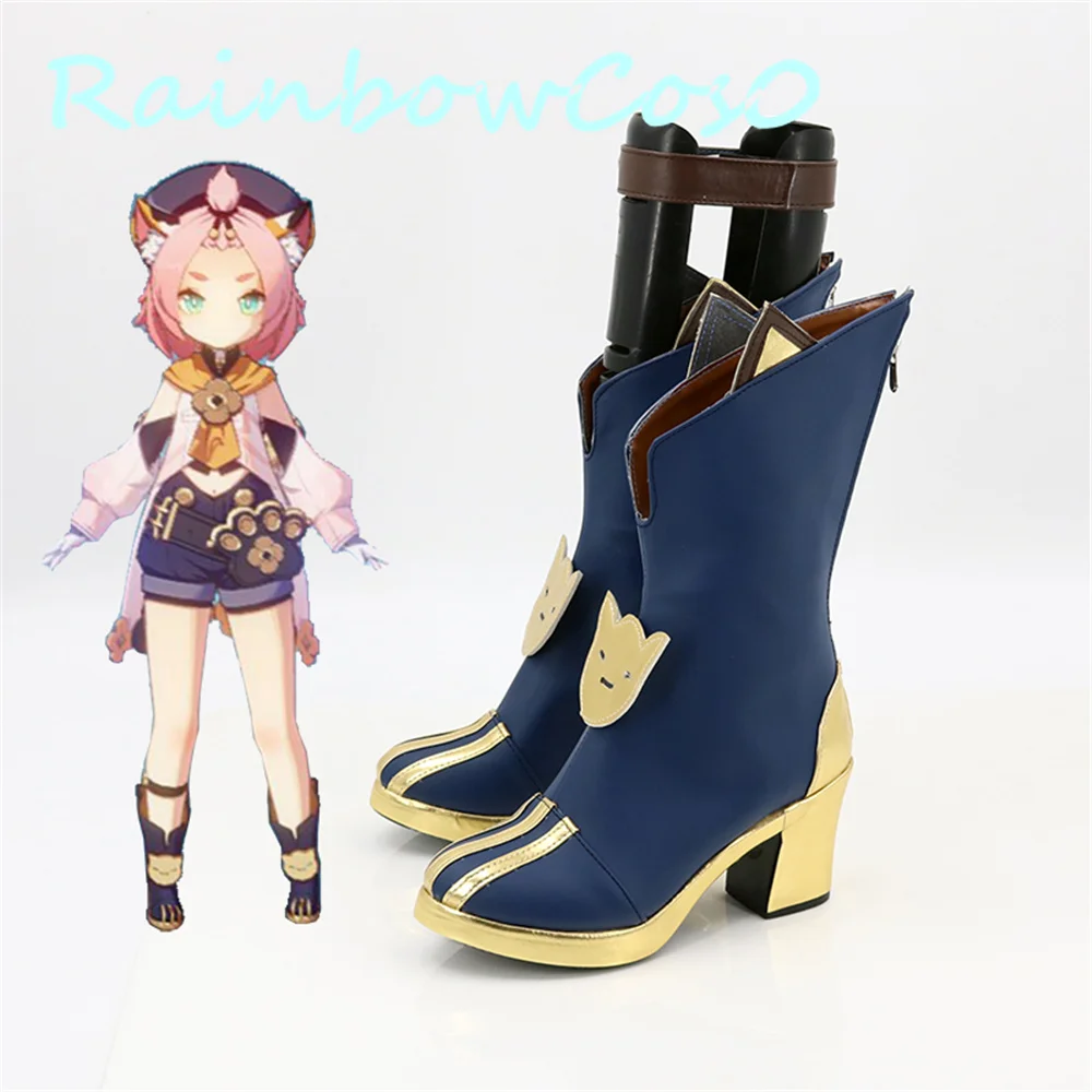 Genshin Auswirkungen Diona Cosplay Schuhe Stiefel Spiel Anime Halloween RainbowCos0W W1416