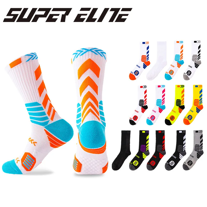 Originali SUPER ELITE Sport Uomo Donna Equitazione Calzini a compressione da calcio Basket Arrampicata Campeggio Calzini da corsa Sport all'aria aperta