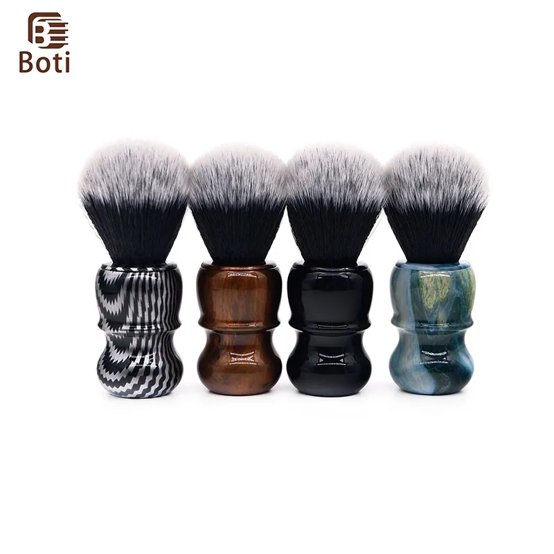 Boti Brush-Detachable Handle With ABS Screws And Tuxedo Bulb Type Synthetic Hair Knot Thick Hair Shaving Customized Kit