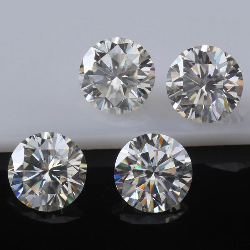 Wuzhou china hot sale 1mm--10mm moissanite  1carat  DEF color quality better white moissanite diamonds for jewelry