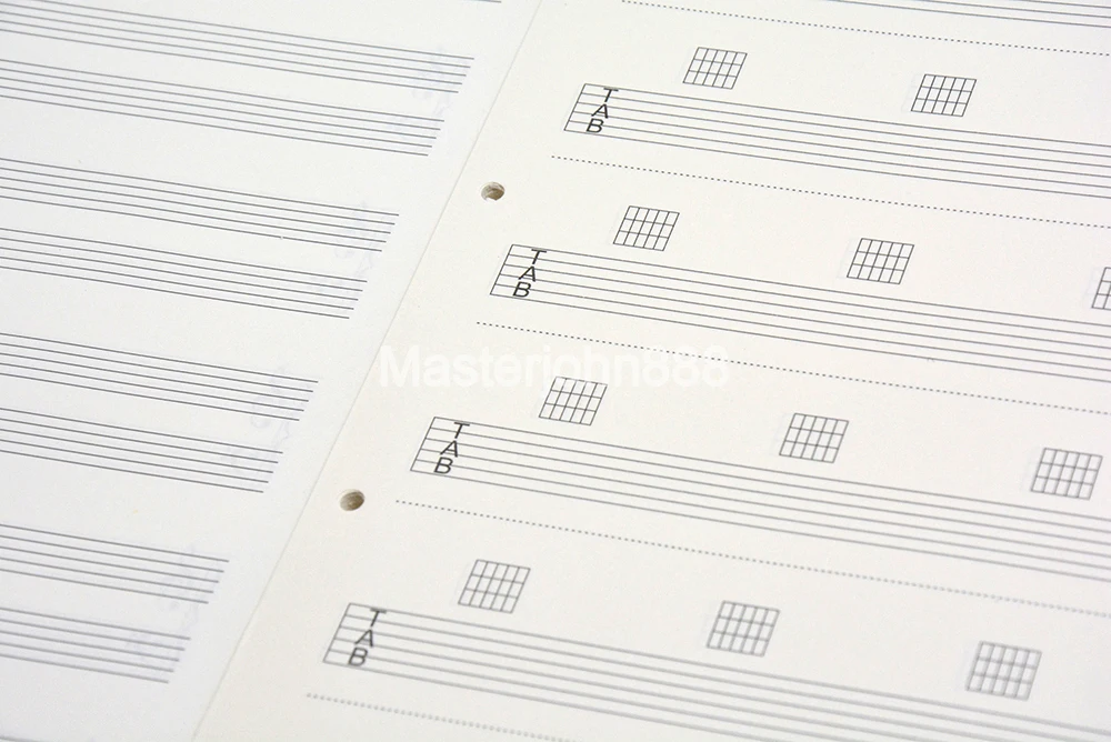 Music Piano Staff Note Violin Sheet Guitar/Bass/Ukulele Staff A4 File Binder Archives Holder Folder For Student Music Staff