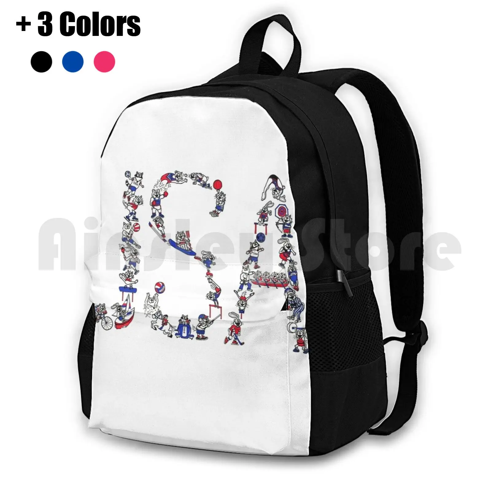 Usa Sports Outdoor Hiking Backpack Waterproof Camping Travel Sports Competition Baseball Gymnastics Swimming Skiing Rowing