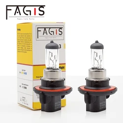 Fagiis 2 pezzi originali H13 9008 12V 60/55W bianco lampadine alogene Auto chiaro faro luci Auto vetro al quarzo Uv lunga durata