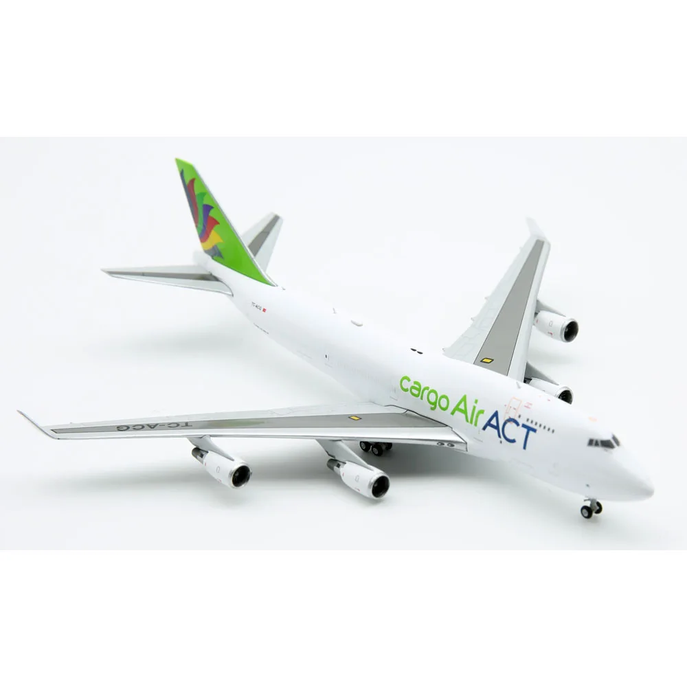 1:400 Alloy Collectible airplane JC Wings LH4245 ACT Airlines Cargo Boeing B747-400 Diecast Aircraft Jet Model TC-ACG With Stand