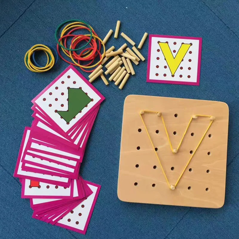 Kids Wooden Stick Game Board Puzzles Building & Construction Toy Educational Equipment for Preschool/ Homeschool Early Learning