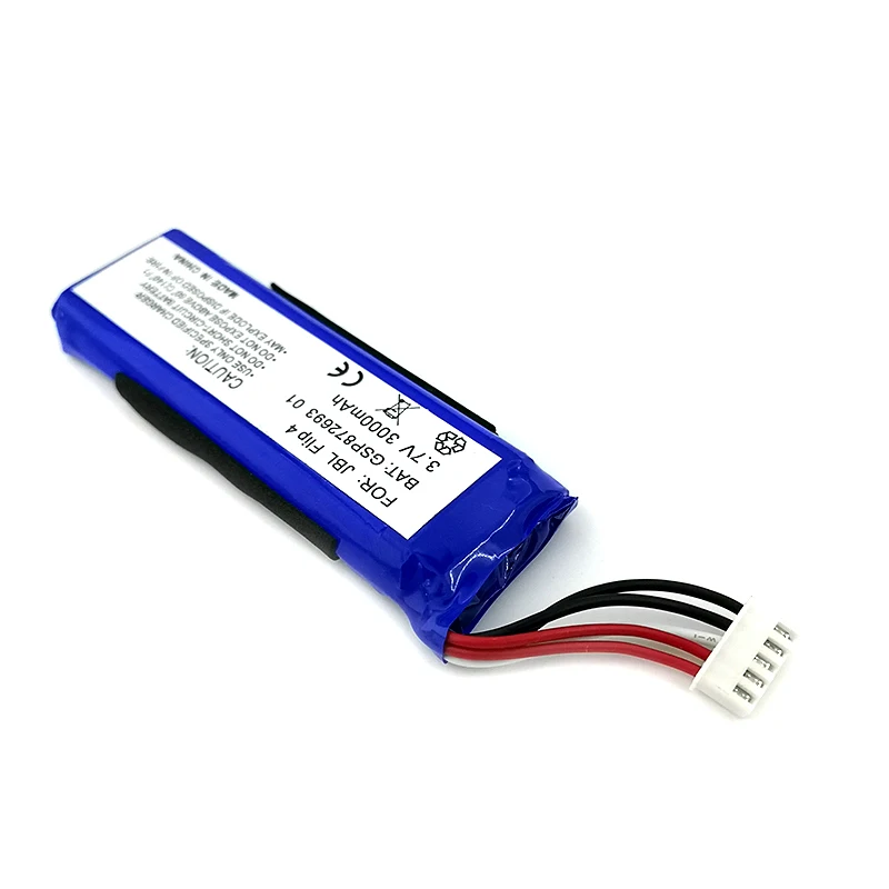 New 3000mAh GSP872693 01 Battery For JBL Flip 4 /Flip 4 Special Edition Replacement Batterias With Tracking Number