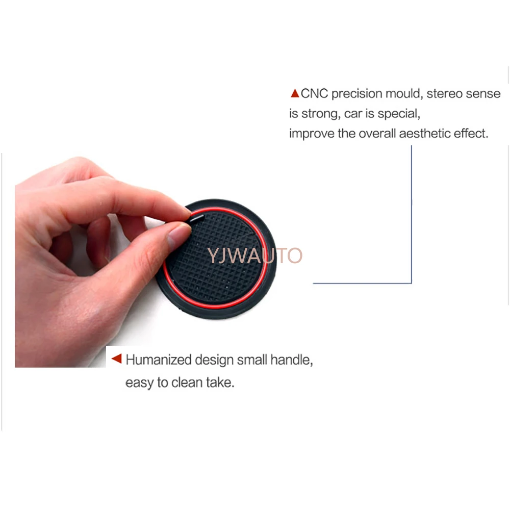 فتحة الباب حصيرة لفورد Ecosport 2018 2019 بوابة الأخدود وسادة باب السيارة المطاط كأس حامل الحصير المضادة للانزلاق السجاد موقف