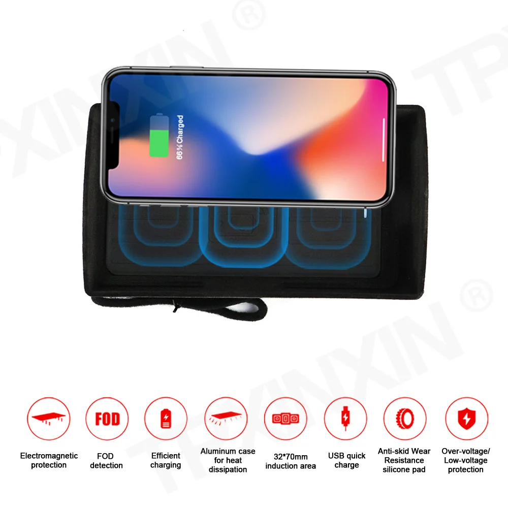 QI Car Wireless Charger For Audi A3 2016 2017 2018 Intelligent Infrared Fast Wireless Charging Car Phone Holder For Iphone