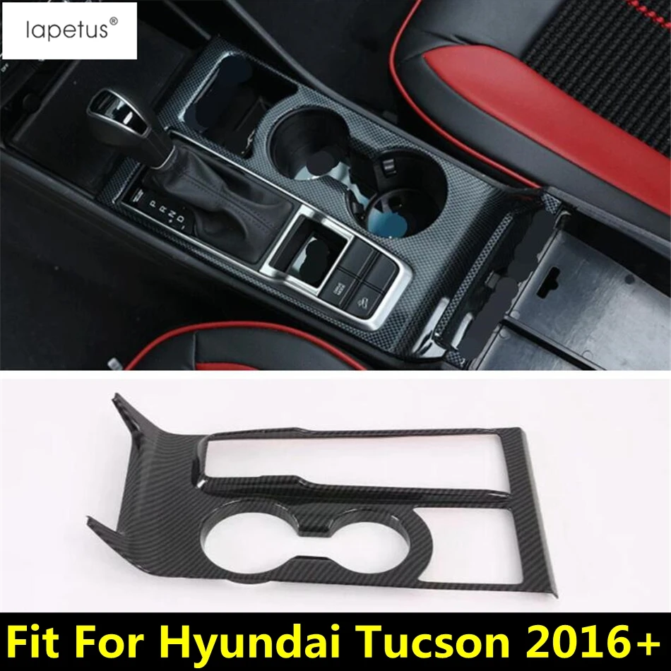 

Central Control Gear Shift Water Cup Holder Panel Decoration Cover Trim For Hyundai Tucson 2016 - 2020 Carbon Fiber Accessories