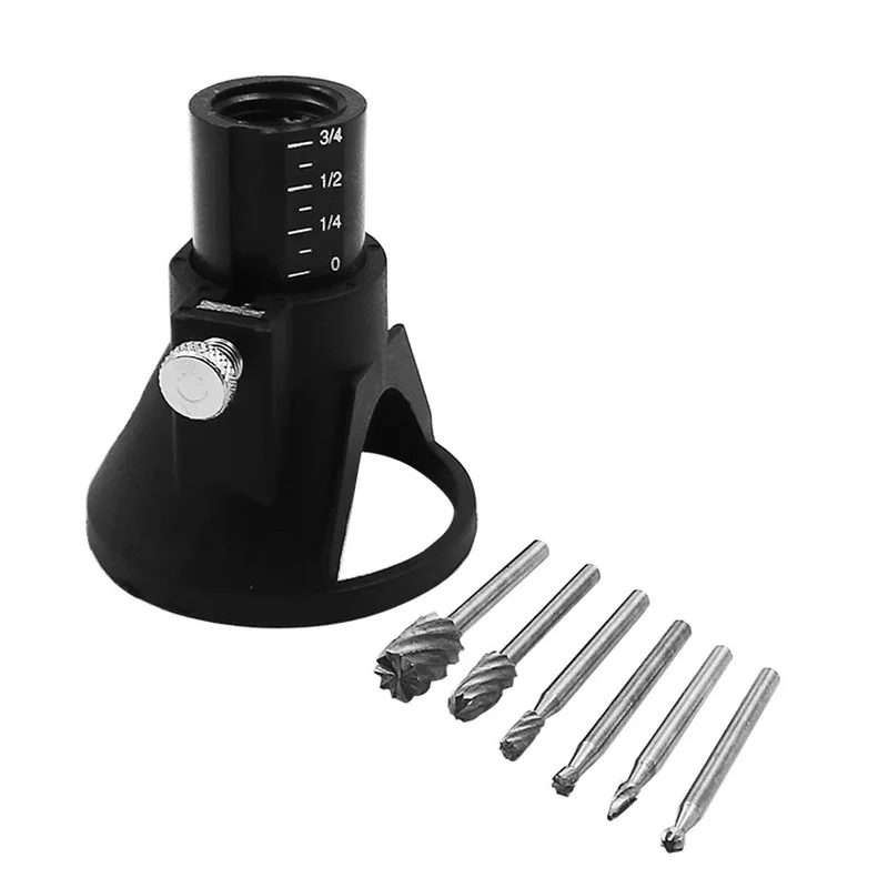 Localizzatore per la lavorazione del legno con Set di punte per trapano per Router di Routing supporto per smerigliatrice elettrica in metallo duro per incisione rotante per utensile rotante Dremel