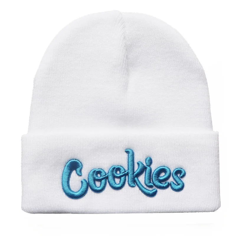 Winter warm Cookies Beanies Unisex men Women Boys Girls Letter 3D Embroidery Knit ski skull beanie hat