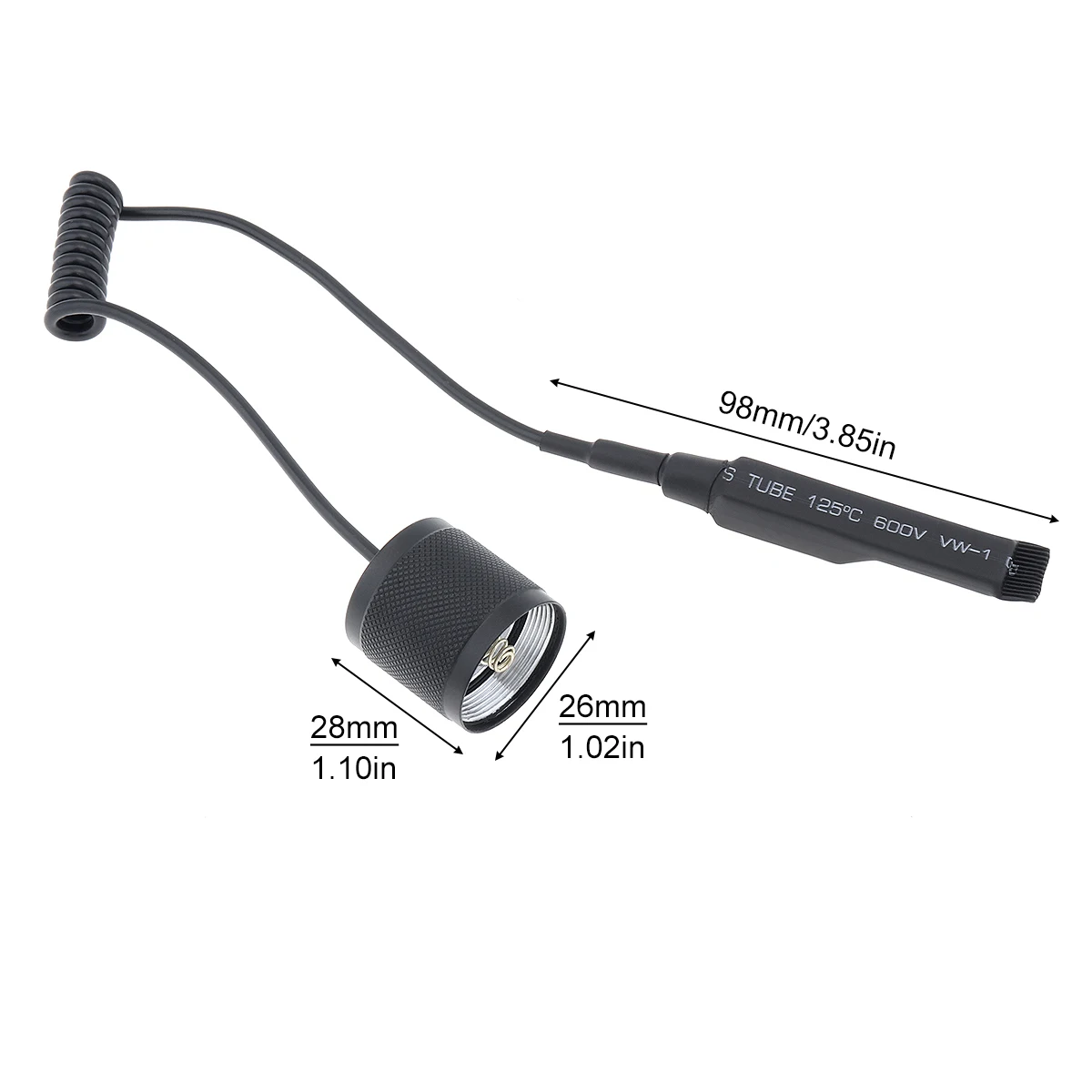 Sicurezza pressostato remoto parti della torcia a LED Full Metal 2 pulsanti adatti per torcia a LED zoomabile A100 torcia tattica