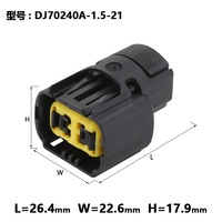 100 Sets 2 Pin Female Car headlight plug car connector For Buick GL68 Encore Lacrosse plug DJ7023-1.2-21