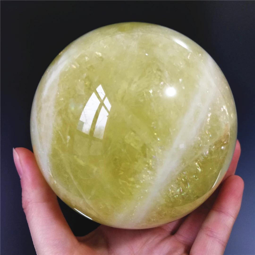 

1KG Large Size Citrine Gem Natural Polished Yellow Crystal Ball Chakras Healing Energy Stones Sphere House Furnish And Decor