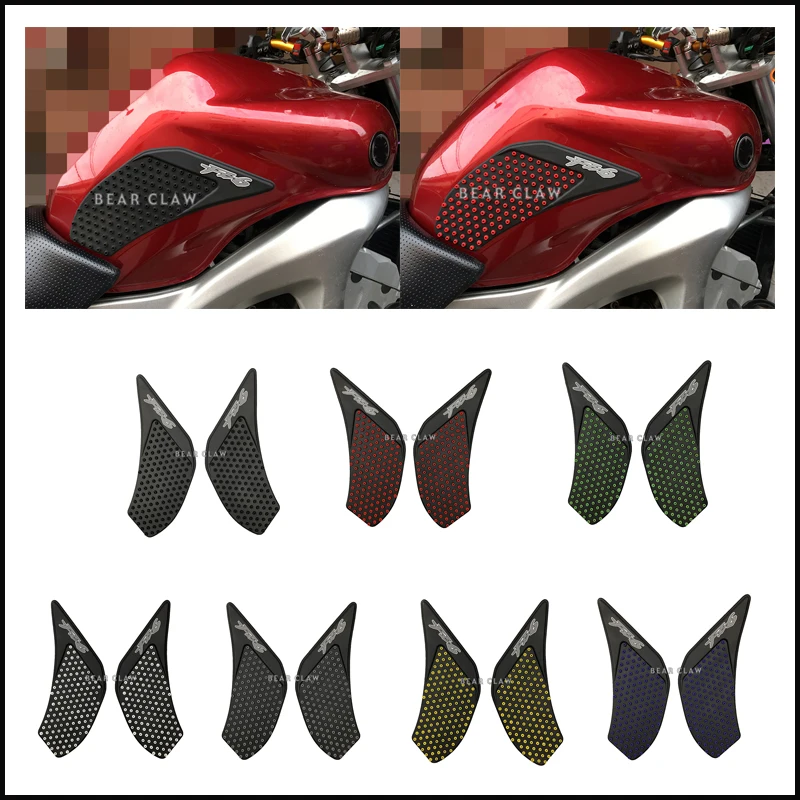 

For Yamaha FZ6 FZ-6 2006 - 2013 New Motorcycle Tank Traction Side Pad Gas Fuel Knee Grip Decal