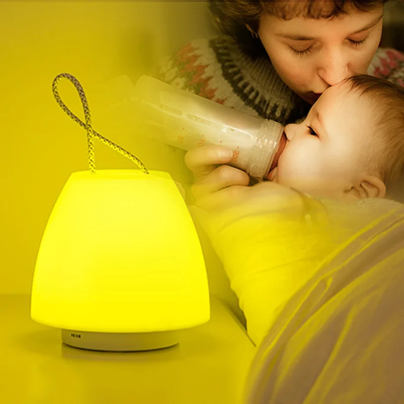LED Night Light Silicone Remote Control Colors Light Adjustable Table Lamp Light for Room Kid Baby Bedroom Home Light Decoration