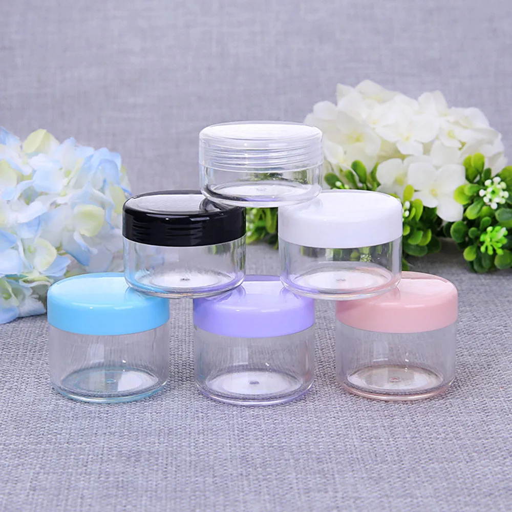 10g 15g 20g Cosmetics Jar Box Makeup Cream Nail Art Cosmetic Bead Storage Pot Container Round Bottle Portable