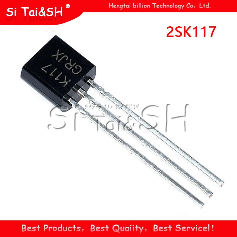 10PCS 2SK117 TO-92 K117 JFET Low Noise Audio Amp 1.0dB -30V VGS New original fast delivery