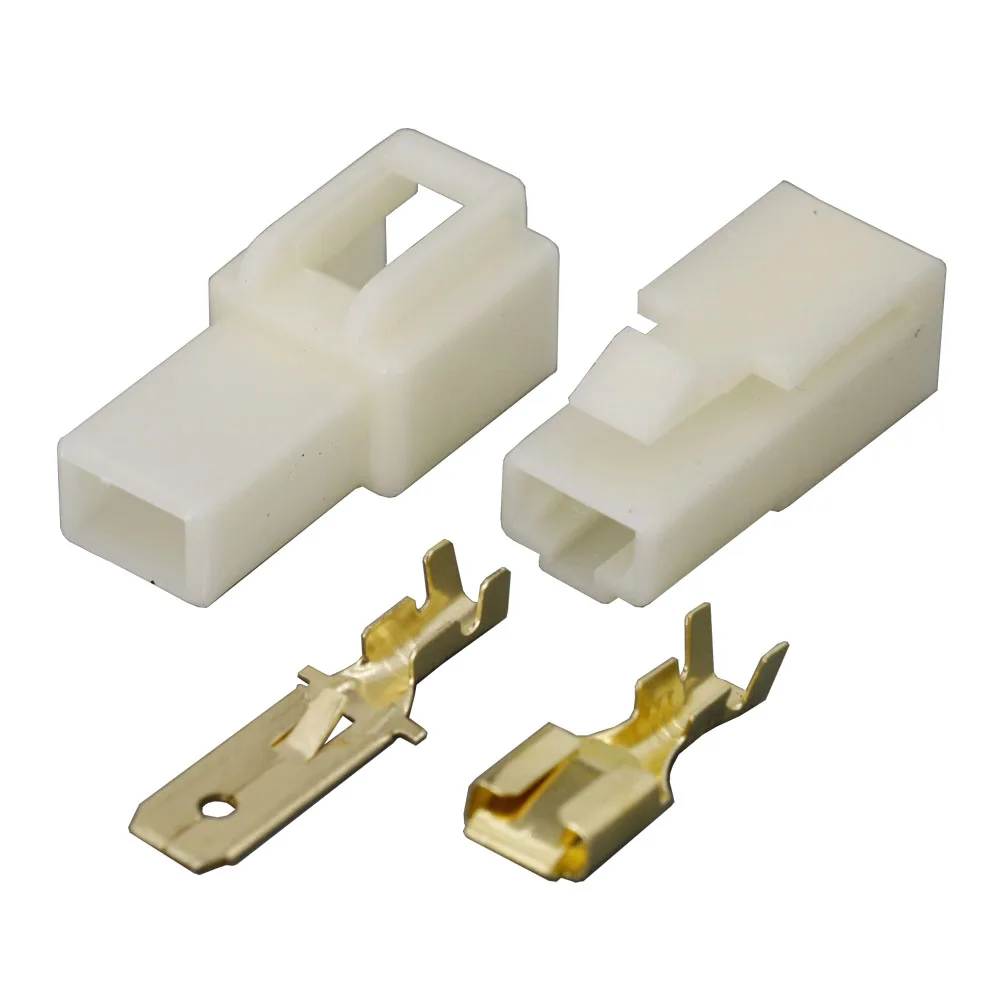 50セット6.3ミリメートル1ピンDJ7011-6.3-11/21自動車電気コネクタケーブル端子プラグキットバイク電動自転車車端子