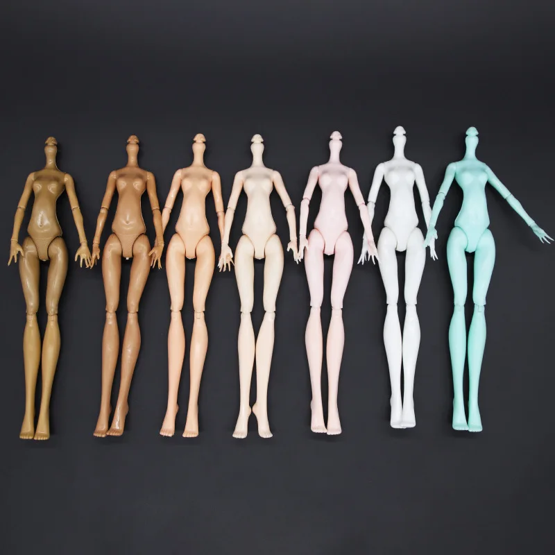 Doll Figure Body Multi-Joints Movable Doll Body Toy 23cm Doll Toy To Fit Many Heads White Green Brown Monstering High Doll Body