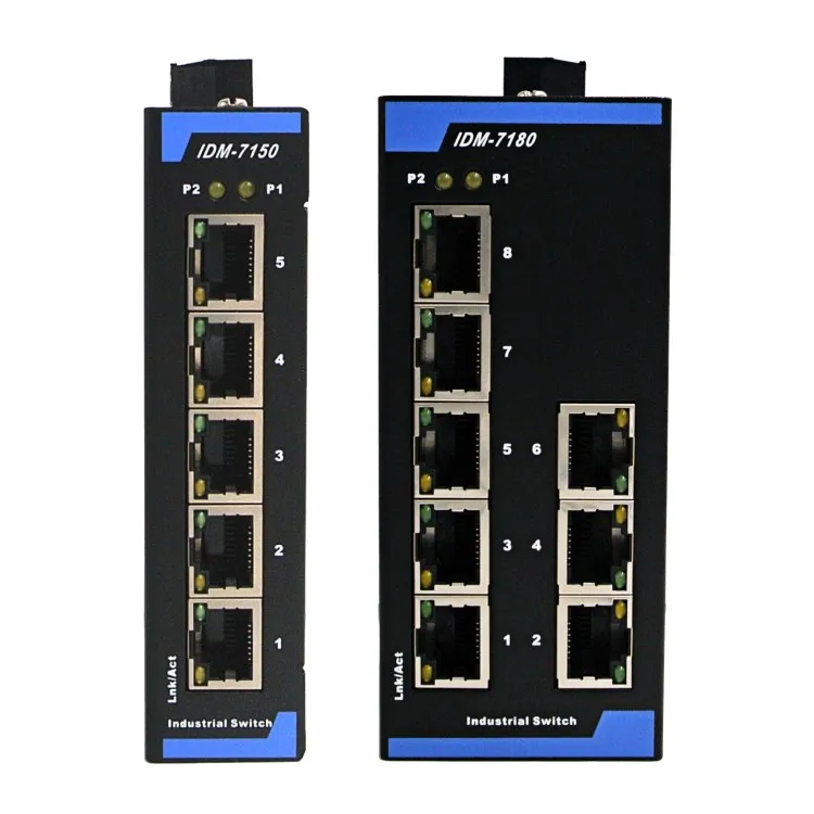 

IDM-7180 5 Port 8 Port Industrial Switch 12V24V Entry Level 100M Industrial Ethernet Switch Rail Switch