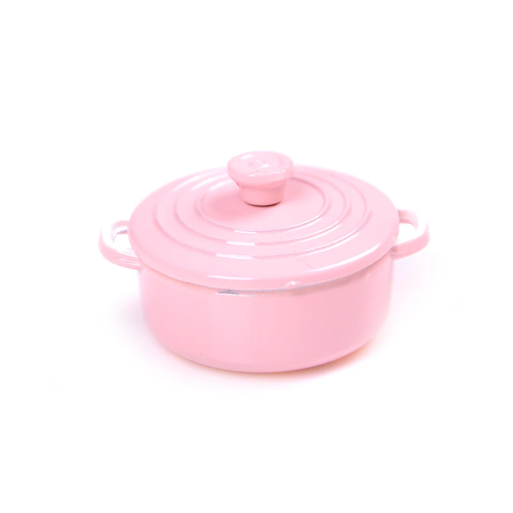 1:12 Mini Pot Caldaia Pan Con Coperchio Casa di Bambola Accessori Casa Delle Bambole In Miniatura Da Cucina Utensili Da Cucina Ware Gioco Cucina Giocattolo