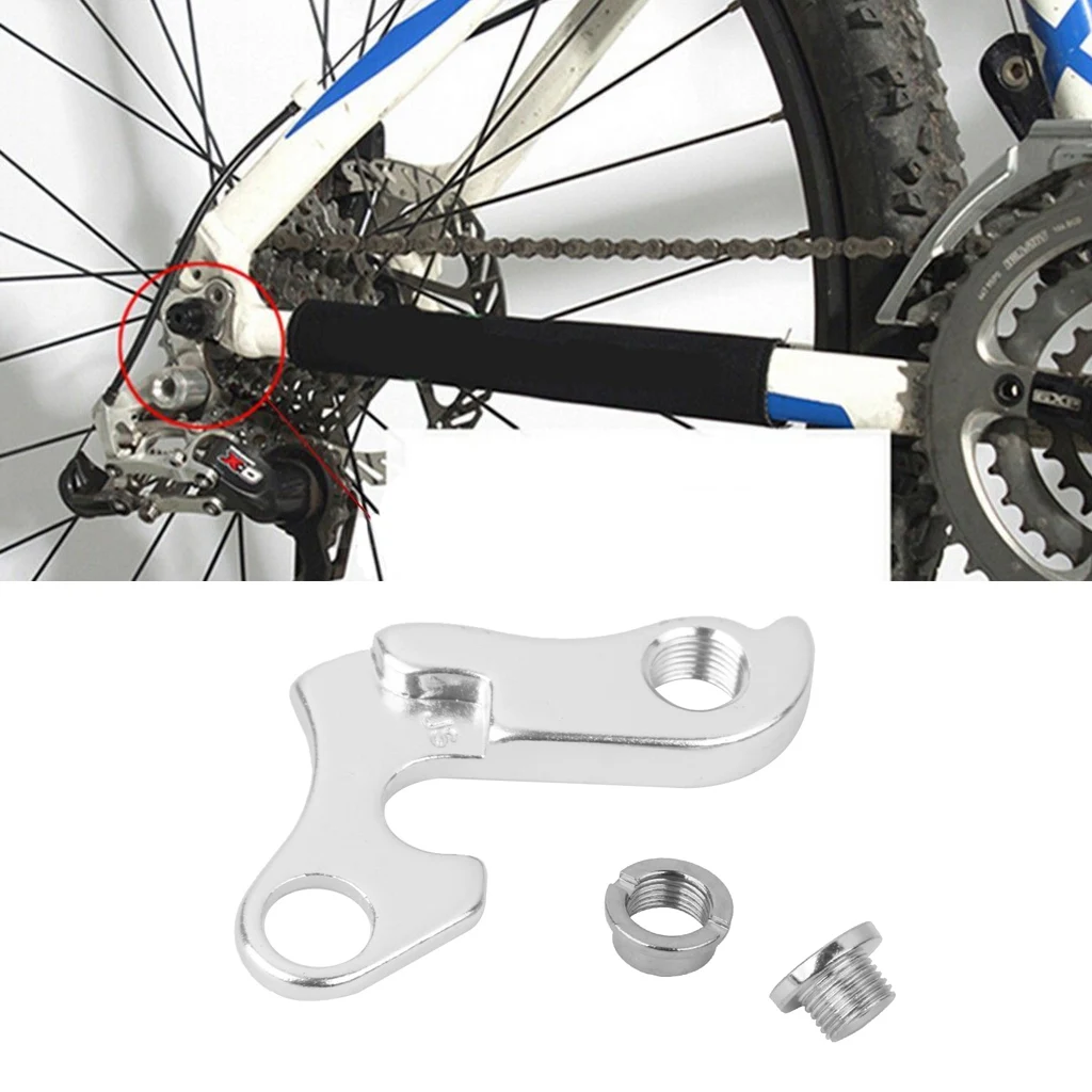 Aluminium Bike Frame Rear Gear Mech Derailleur Hangers with Screws MTB Bike Rear Mech Derailleur Hanger Drop Out Adapter