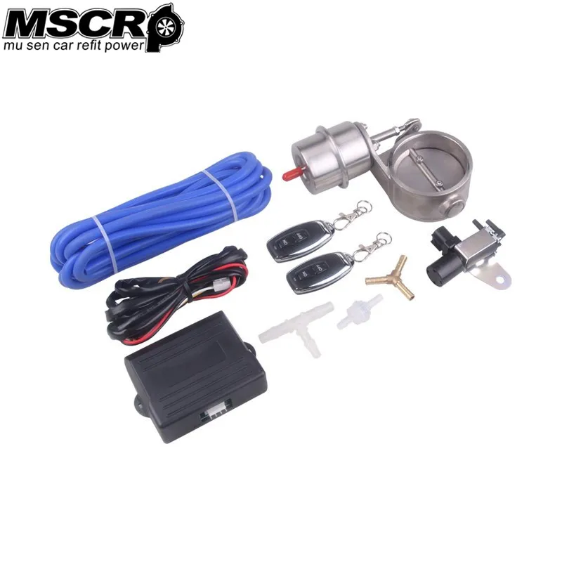 

Vacuum Actuator CUTOUT With Exhaust Control Valve Set 2.5" 63mm/3'' 76mm Pipe CLOSE STYLE and Wireless Remote Controller