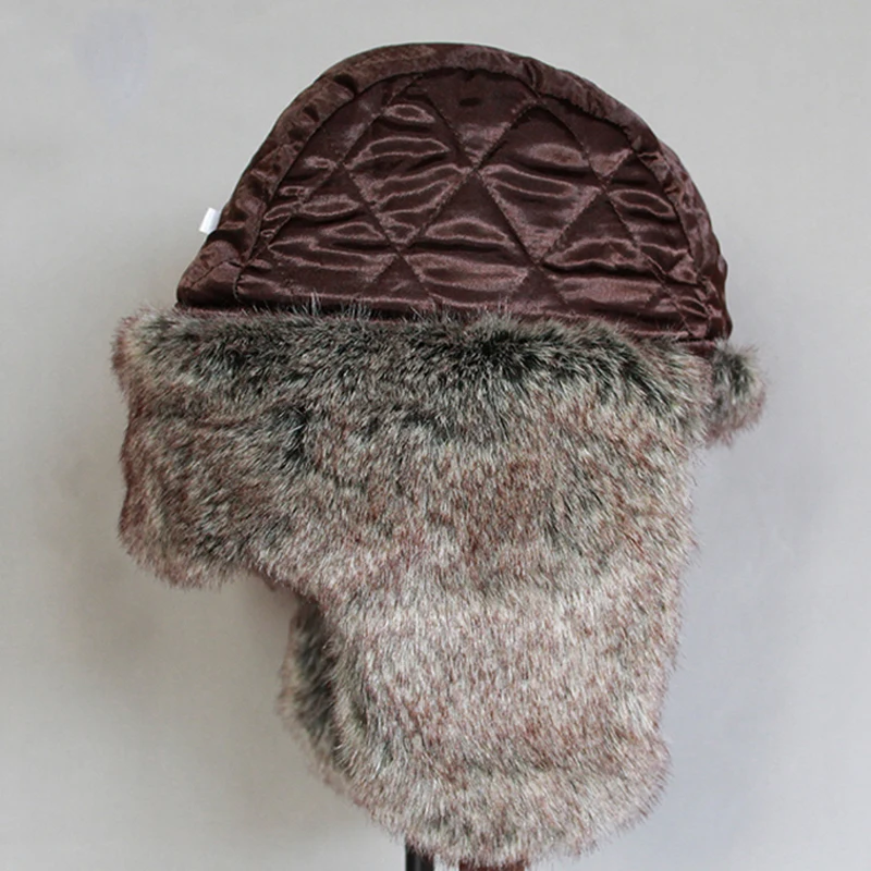 Winter Russian Bomber Hat Women Men Trapper Snow Caps with Ear Flap Unshanka Hat