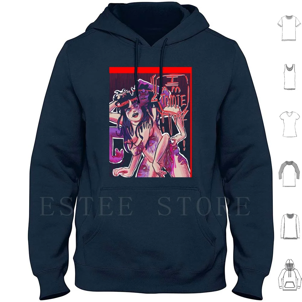 I Am Tomie' Part 2 Hoodie Long Sleeve Junji Ito Junji Itou Tomie Guro Ero Guro Horror Creepy Anime Manga Girls